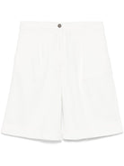 Shorts per donna Merci Tina bianco con due tasche diagonali laterali - Rubino Kids