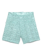 Shorts per donna Merci verde acquamarina in lamé - Rubino Kids