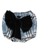 Shorts per neonata A'lapage azzurri con motivo a quadri - Rubino Kids