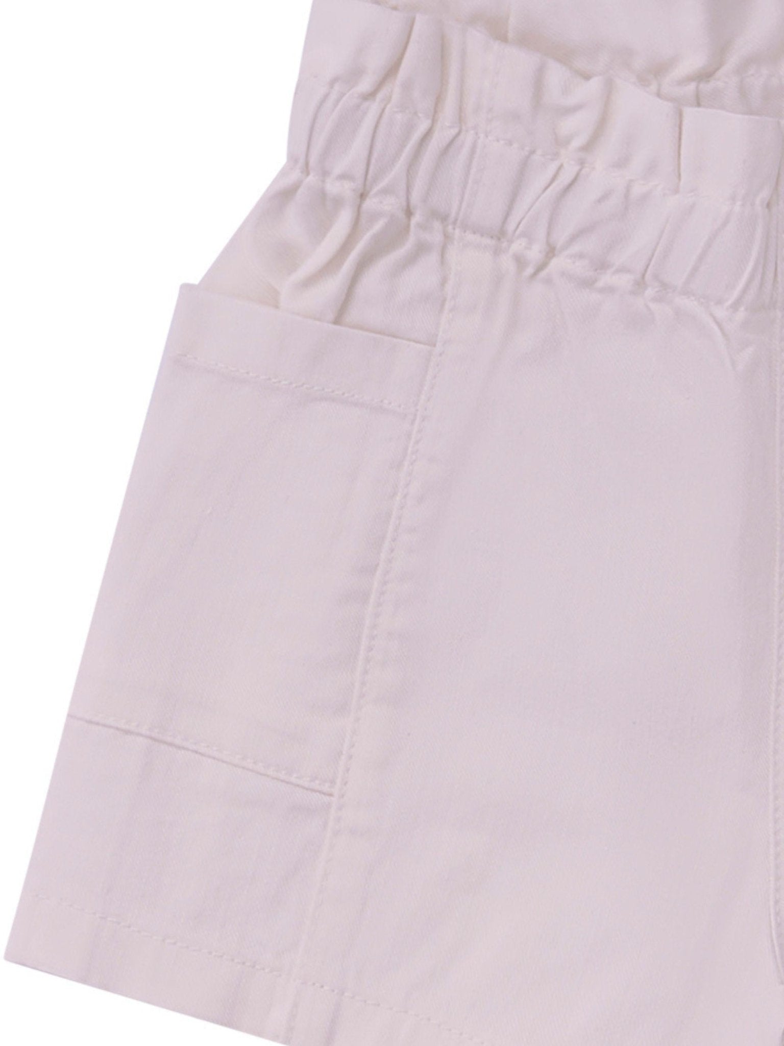 Shorts per neonata Bonpoint bianchi con dettaglio logo - Rubino Kids