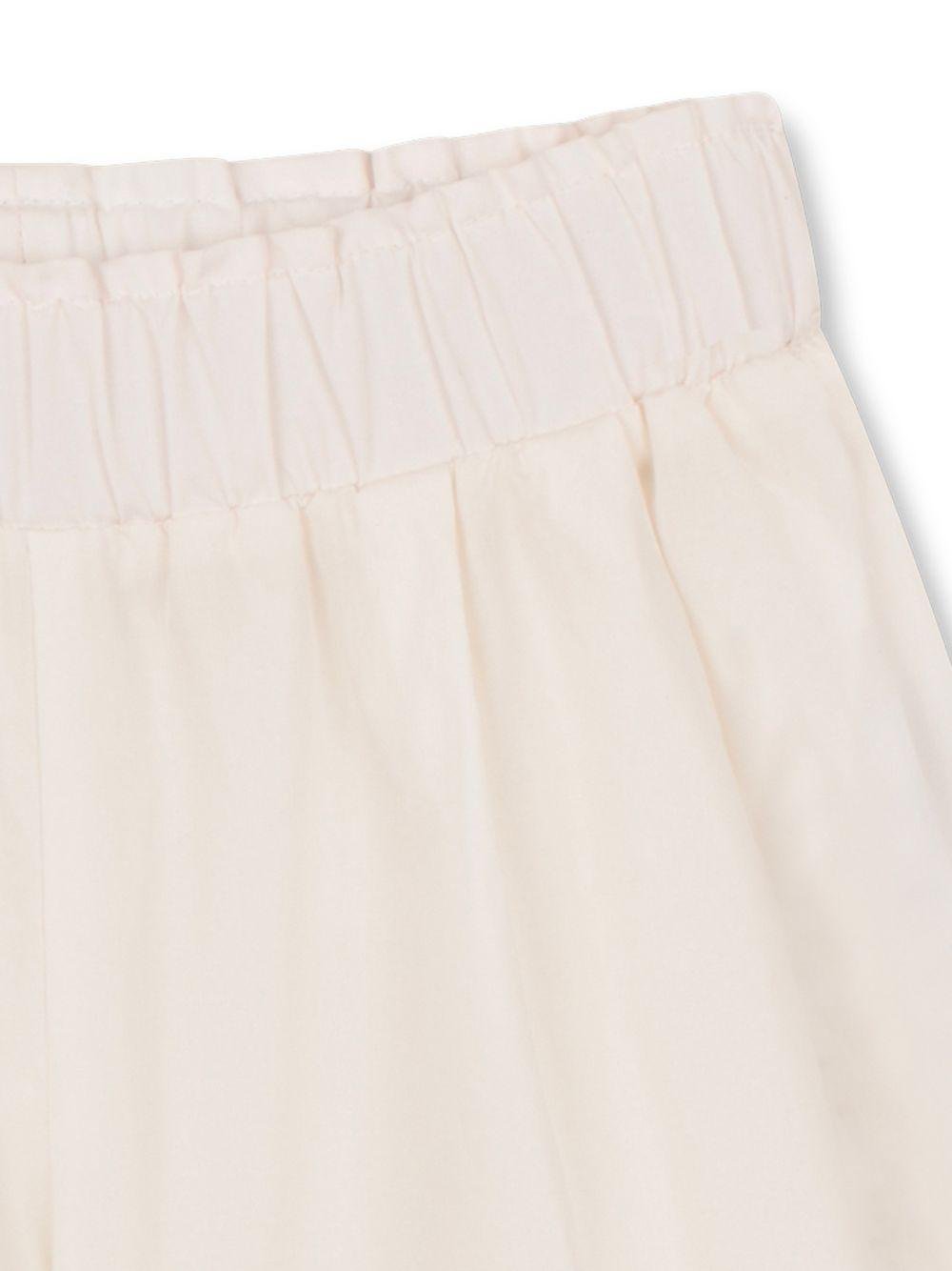 Shorts per neonata Chloé Kids bianchi con elastico in vita - Rubino Kids