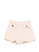 Shorts per neonata Elisabetta Franchi la Mia Bambina rosa chiaro con tasche ad aletta - Rubino Kids