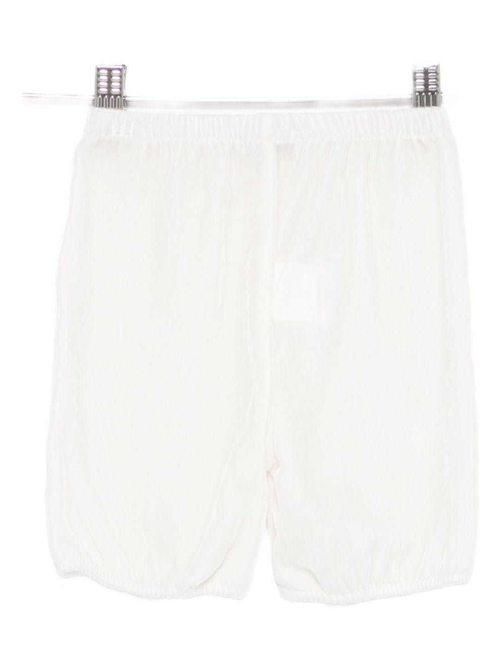 Shorts per neonata Jesurum Baby bianchi con elastico in vita - Rubino Kids