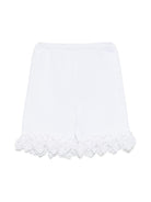 Shorts per neonata JESURUM BABY Cecilia bianco con rifinitura crochet - Rubino Kids