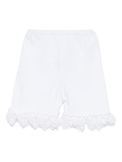 Shorts per neonata JESURUM BABY Cecilia bianco con rifinitura crochet - Rubino Kids