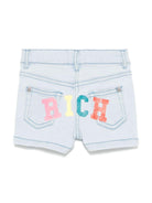 Shorts per neonata John Richmond Junior in denim azzurro - Rubino Kids