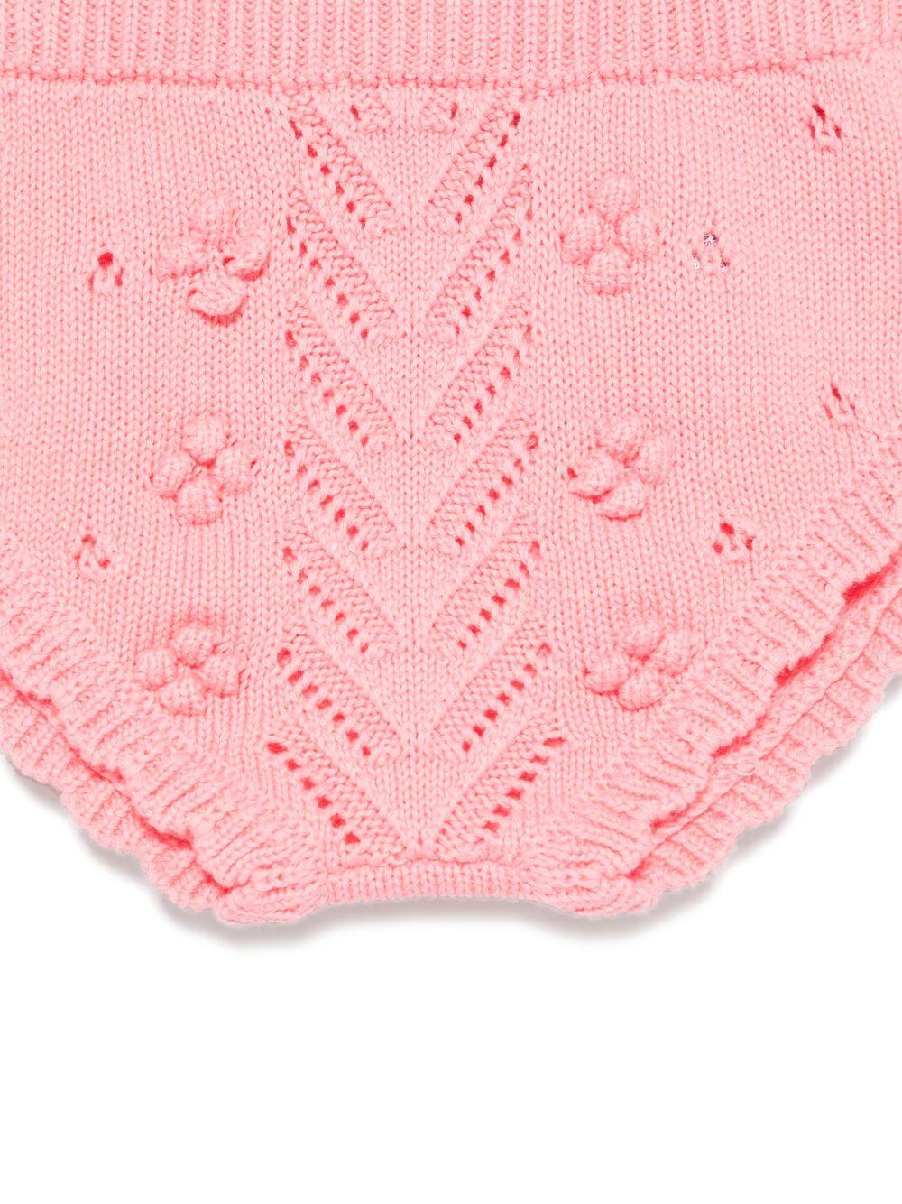 Shorts per neonata Louise Misha rosa con lavorazione a maglia - Rubino Kids