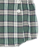 Shorts per neonata Mariella Ferrari verde e bianco con motivo a quadri - Rubino Kids