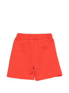Shorts per neonata Missoni Kids arancione con stampa logo sul davanti - Rubino Kids