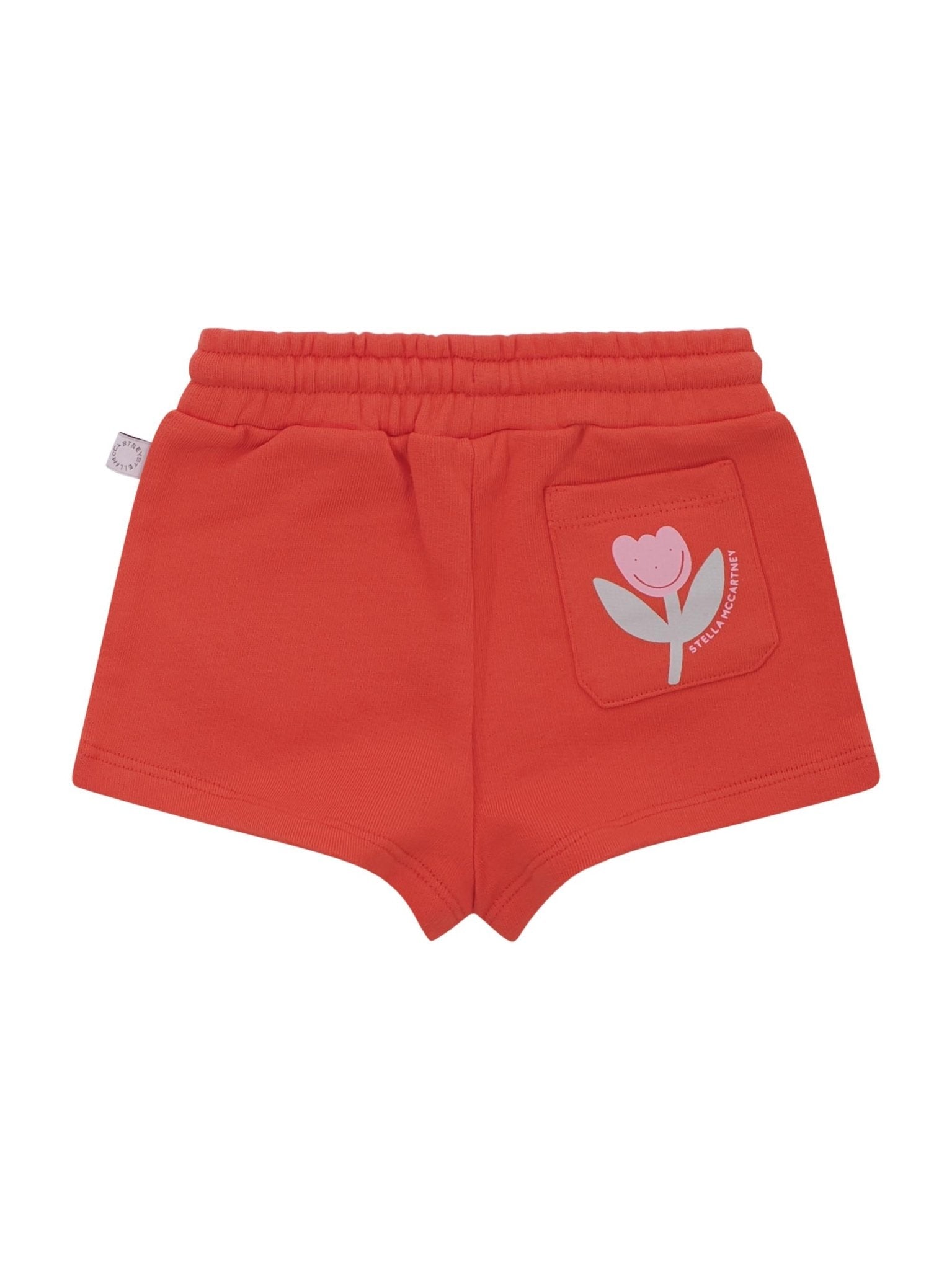 Shorts per neonata Stella McCartney Kids rossi con chiusura a coulisse - Rubino Kids