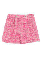 Shorts per neonata Tartine Et Chocolat rosa con trama in tweed - Rubino Kids