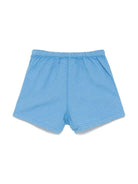 Shorts per neonato Bobo Choses Smilling azzurro con applicazione frontale con logo - Rubino Kids
