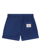 Shorts per neonato Bonpoint blu con vita elasticizzata - Rubino Kids