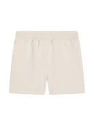 Shorts per neonato Dolce & Gabbana Kids beige con logo sulla gamba - Rubino Kids
