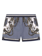 Shorts per neonato Dolce & Gabbana Kids blu con vita elasticizzata - Rubino Kids