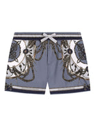 Shorts per neonato Dolce & Gabbana Kids blu con vita elasticizzata - Rubino Kids