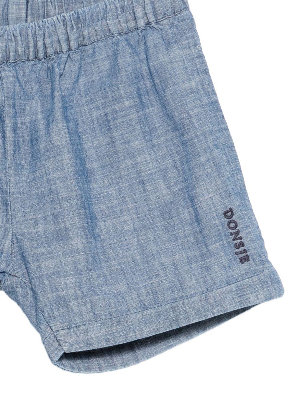 Shorts per neonato Donsje denim con vita elasticizzata - Rubino Kids