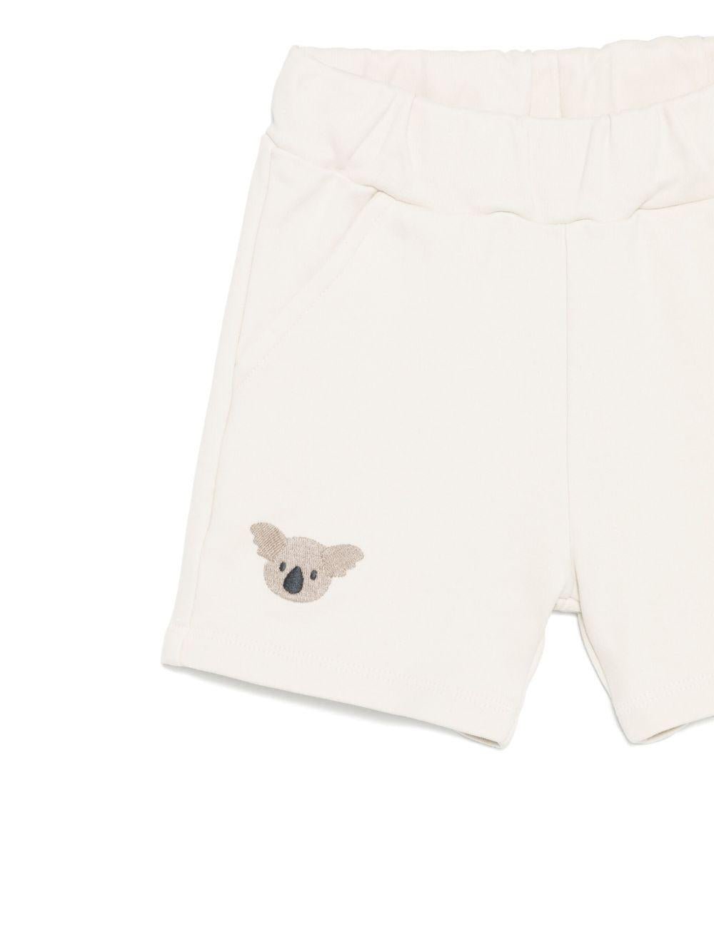 Shorts per neonato Donsje Ithri beige con motivo con ricamo - Rubino Kids