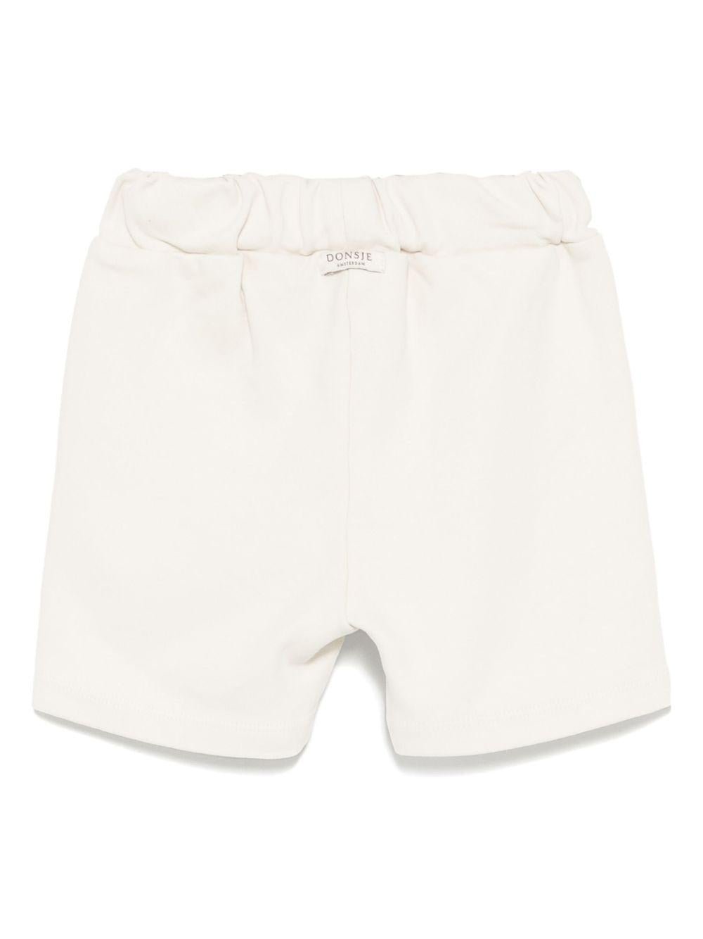 Shorts per neonato Donsje Ithri beige con motivo con ricamo - Rubino Kids