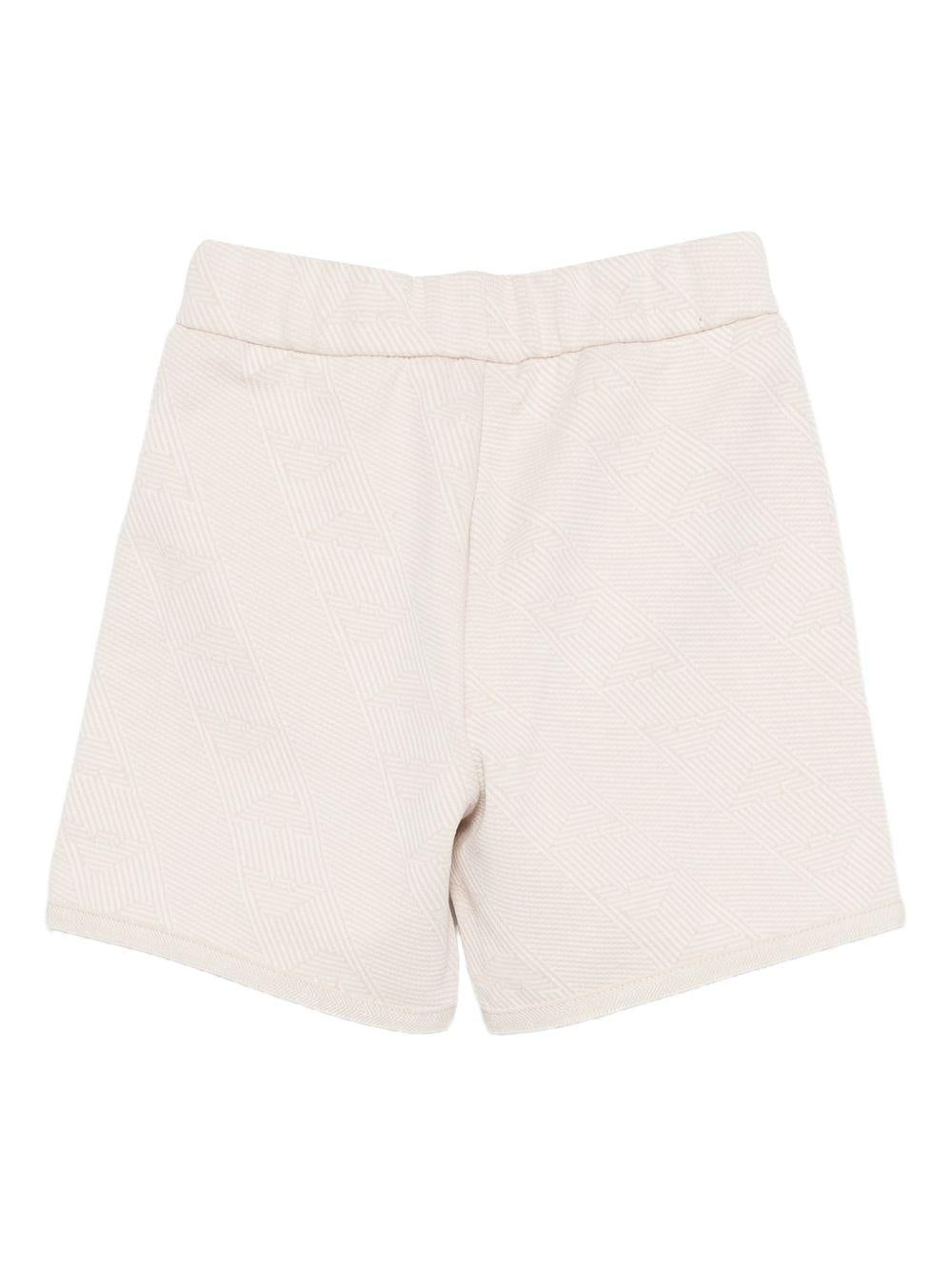 Shorts per neonato Emporio Armani Kids beige con dettaglio logo - Rubino Kids