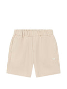 Shorts per neonato Emporio Armani Kids beige con vita elasticizzata - Rubino Kids