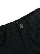 Shorts per neonato Emporio Armani Kids blu con bottoni con logo inciso - Rubino Kids