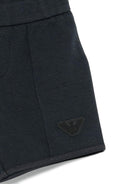Shorts per neonato Emporio Armani Kids blu con logo aquila sul davanti - Rubino Kids