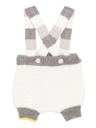 Shorts per neonato Gensami Kids bianco con bretelle - Rubino Kids
