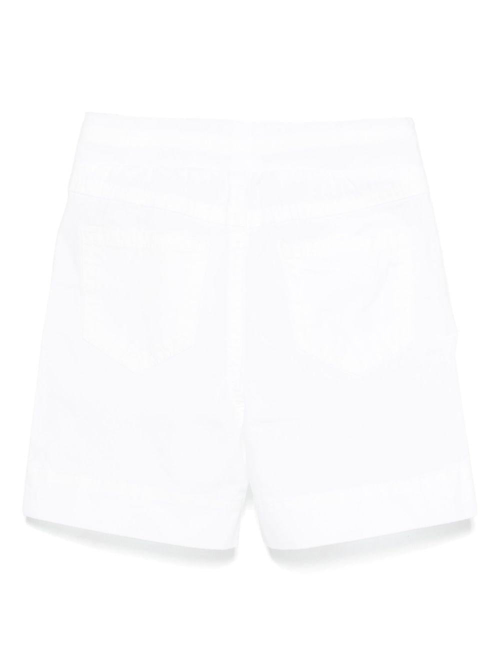 Shorts per neonato Il Gufo bianco in cotone elasticizzato con bottoni - Rubino Kids