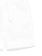 Shorts per neonato Il Gufo bianco in cotone elasticizzato con bottoni - Rubino Kids