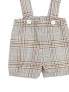 Shorts per neonato Jesurum Baby grigio con bretelle - Rubino Kids