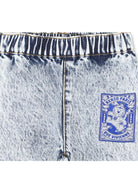 Shorts per neonato Kenzo Kids denim con vita elasticizzata - Rubino Kids