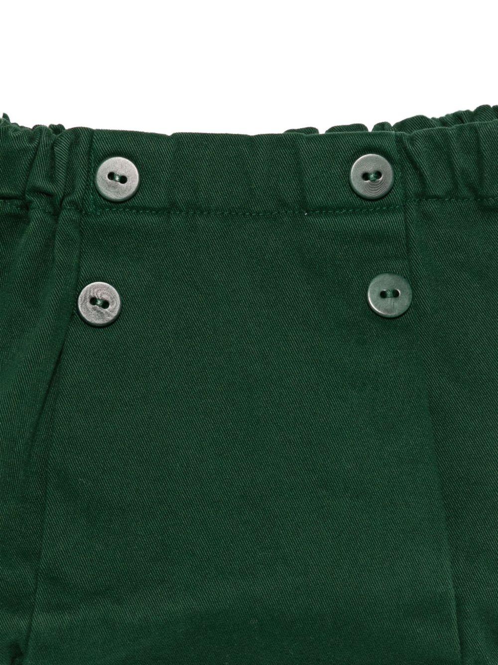 Shorts per neonato Mariella Ferrari verde con dettagli arricciati - Rubino Kids