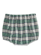 Shorts per neonato Mariella Ferrari verde e bianco con motivo a quadri - Rubino Kids