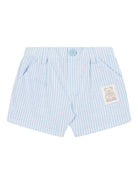 Shorts per neonato Moschino Kids azzurro con caratteristico motivo Teddy Bear - Rubino Kids