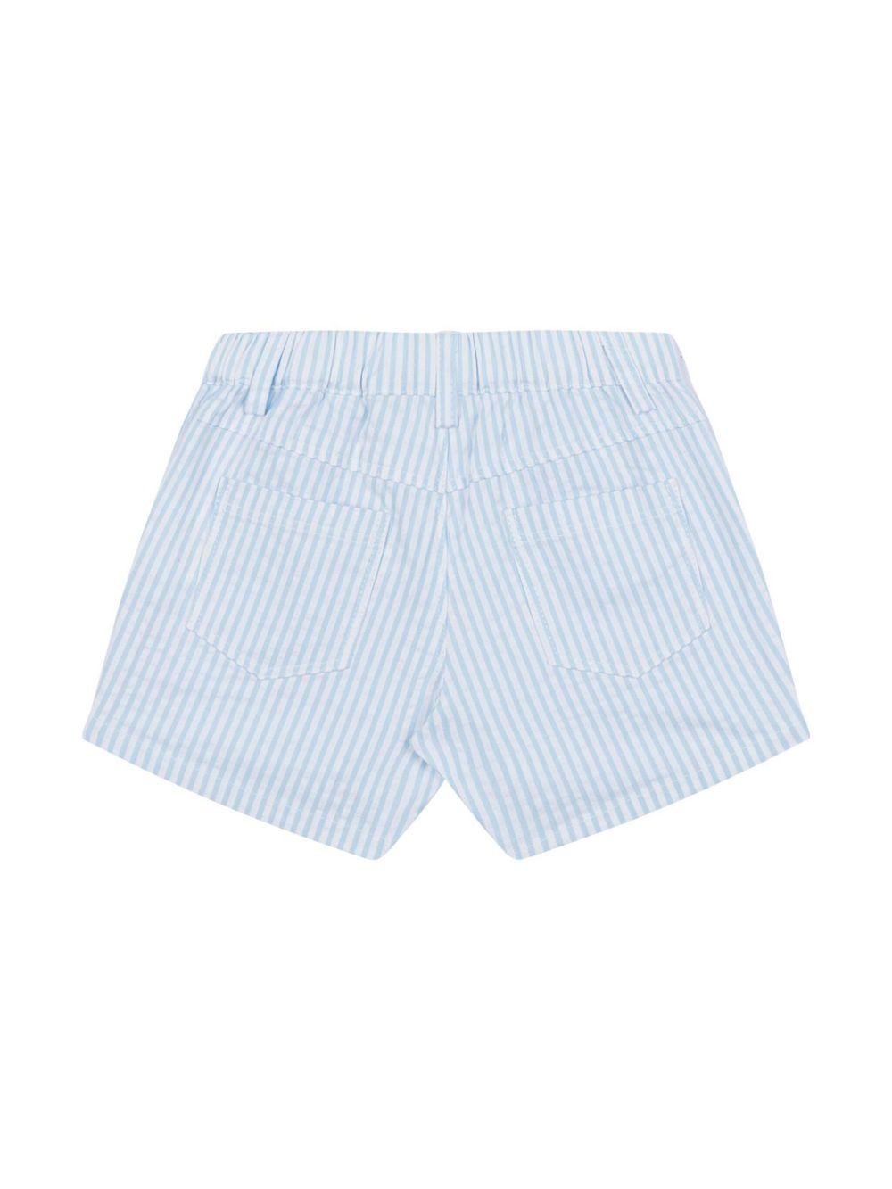 Shorts per neonato Moschino Kids azzurro con caratteristico motivo Teddy Bear - Rubino Kids