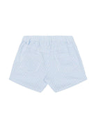 Shorts per neonato Moschino Kids azzurro con caratteristico motivo Teddy Bear - Rubino Kids