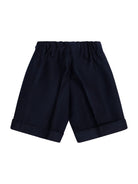 Shorts per neonato Paio Crippa blu con passanti per cintura - Rubino Kids