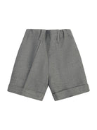 Shorts per neonato Paio Crippa grigio con passanti per cintura - Rubino Kids