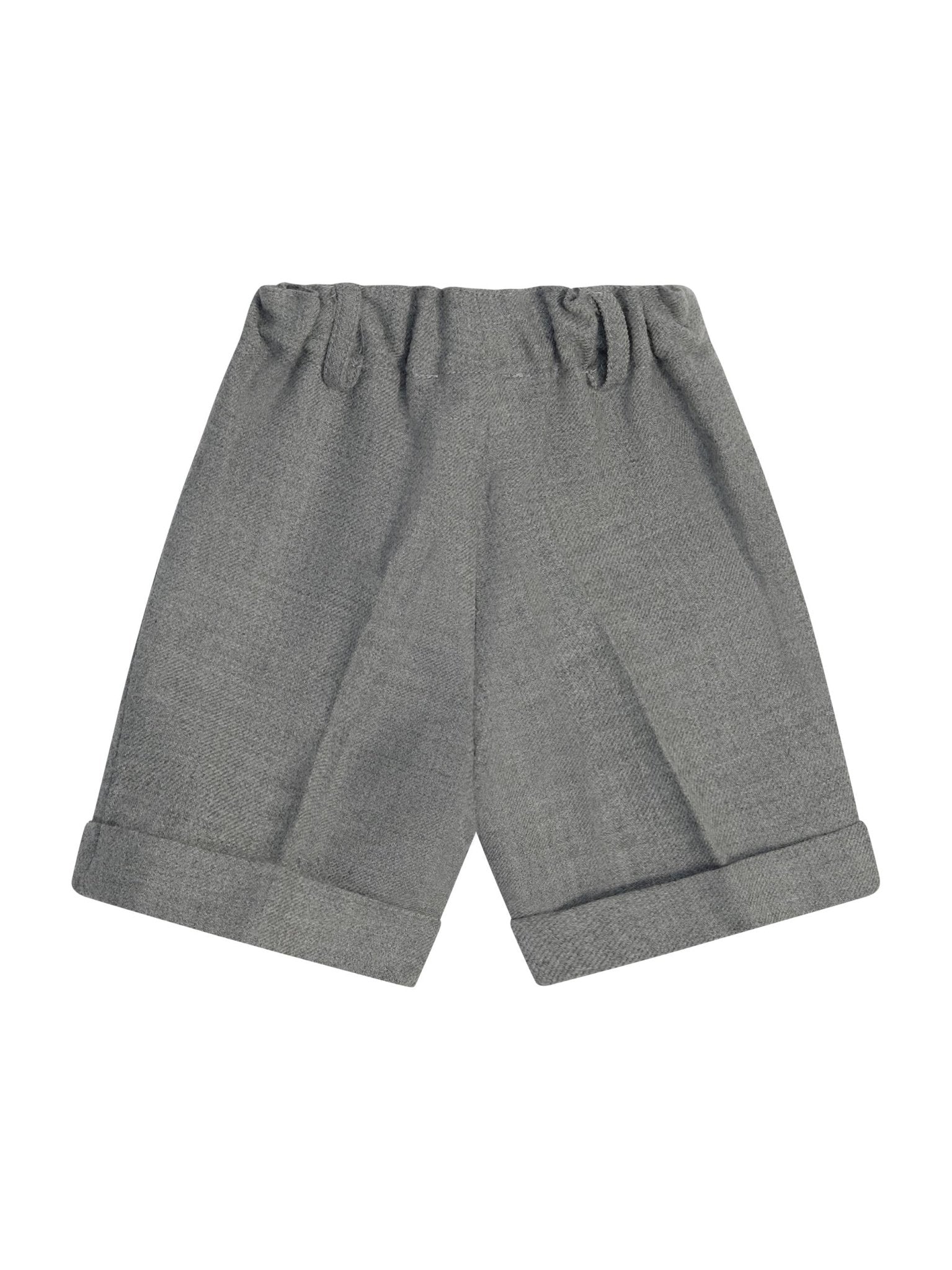 Shorts per neonato Paio Crippa grigio con passanti per cintura - Rubino Kids