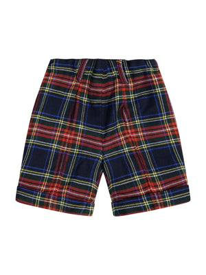 Paio Crippa multicoloured plaid baby shorts