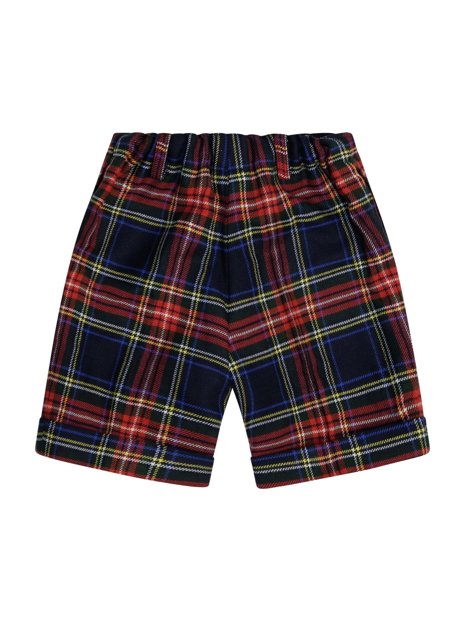 Shorts per neonato Paio Crippa multicolore con motivo scozzese - Rubino Kids