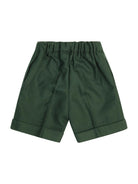 Shorts per neonato Paio Crippa verde con vita elasticizzata - Rubino Kids