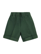 Shorts per neonato Paio Crippa verde con vita elasticizzata - Rubino Kids