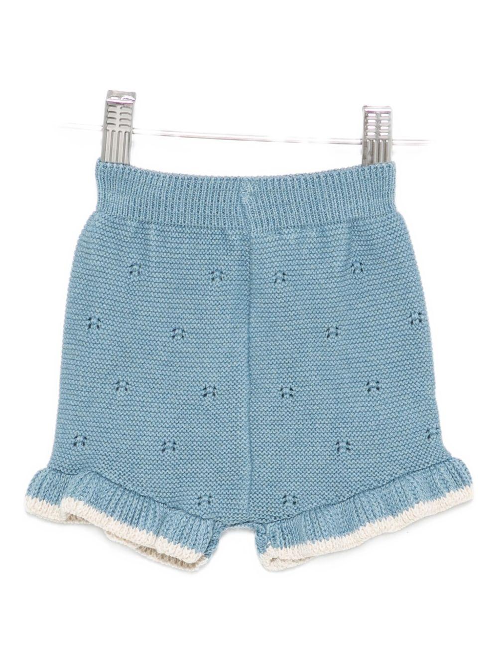 Shorts per neonato Paz Rodríguez blu con dettagli a occhiello - Rubino Kids