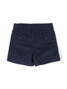 Shorts per neonato Polo Ralph Lauren Kids blu con ricamo Polo Pony sul davanti - Rubino Kids