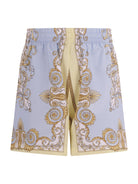 Shorts per neonato Versace Kids bianco con decorazioni oro - Rubino Kids