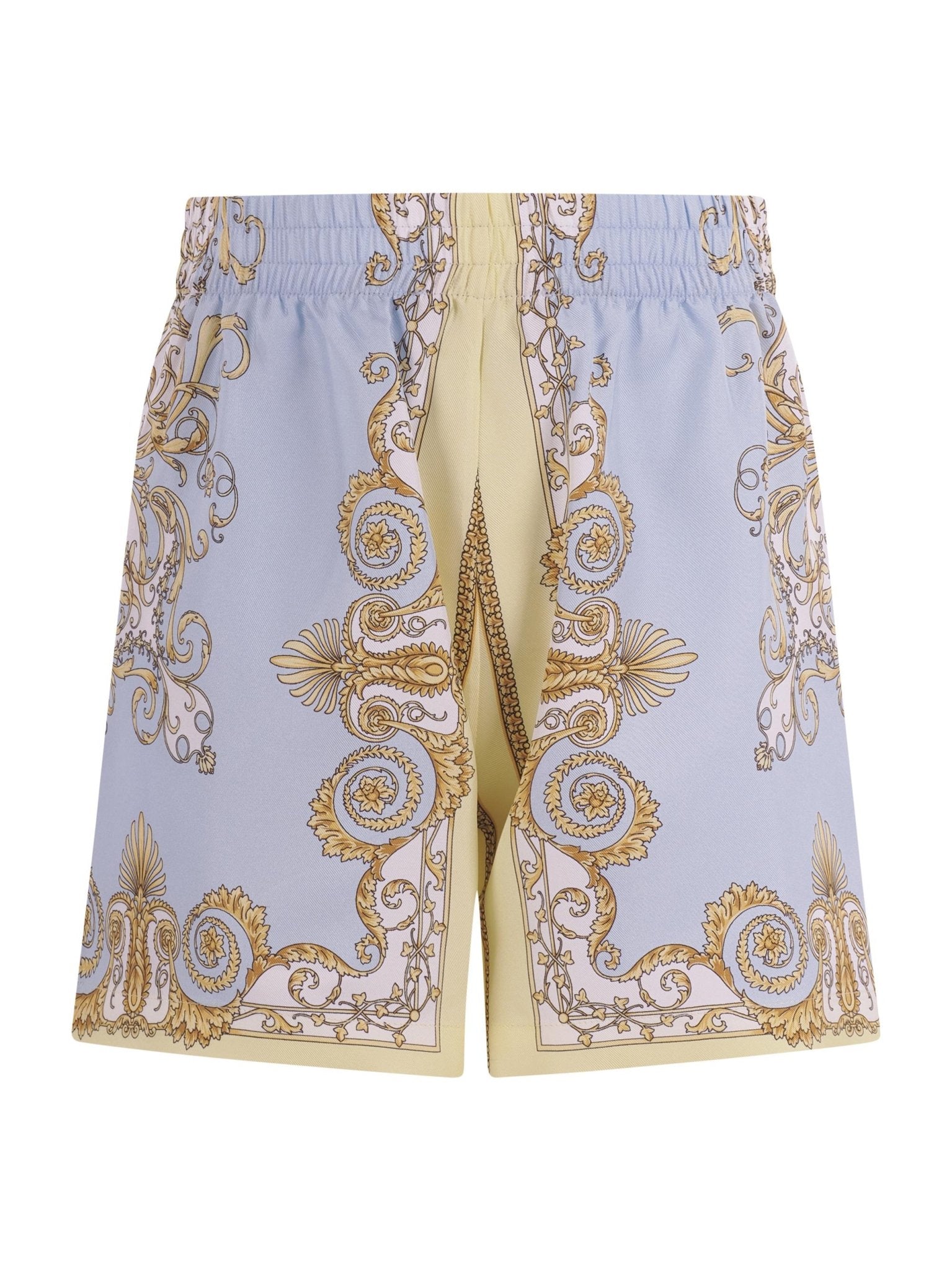 Shorts per neonato Versace Kids bianco con decorazioni oro - Rubino Kids