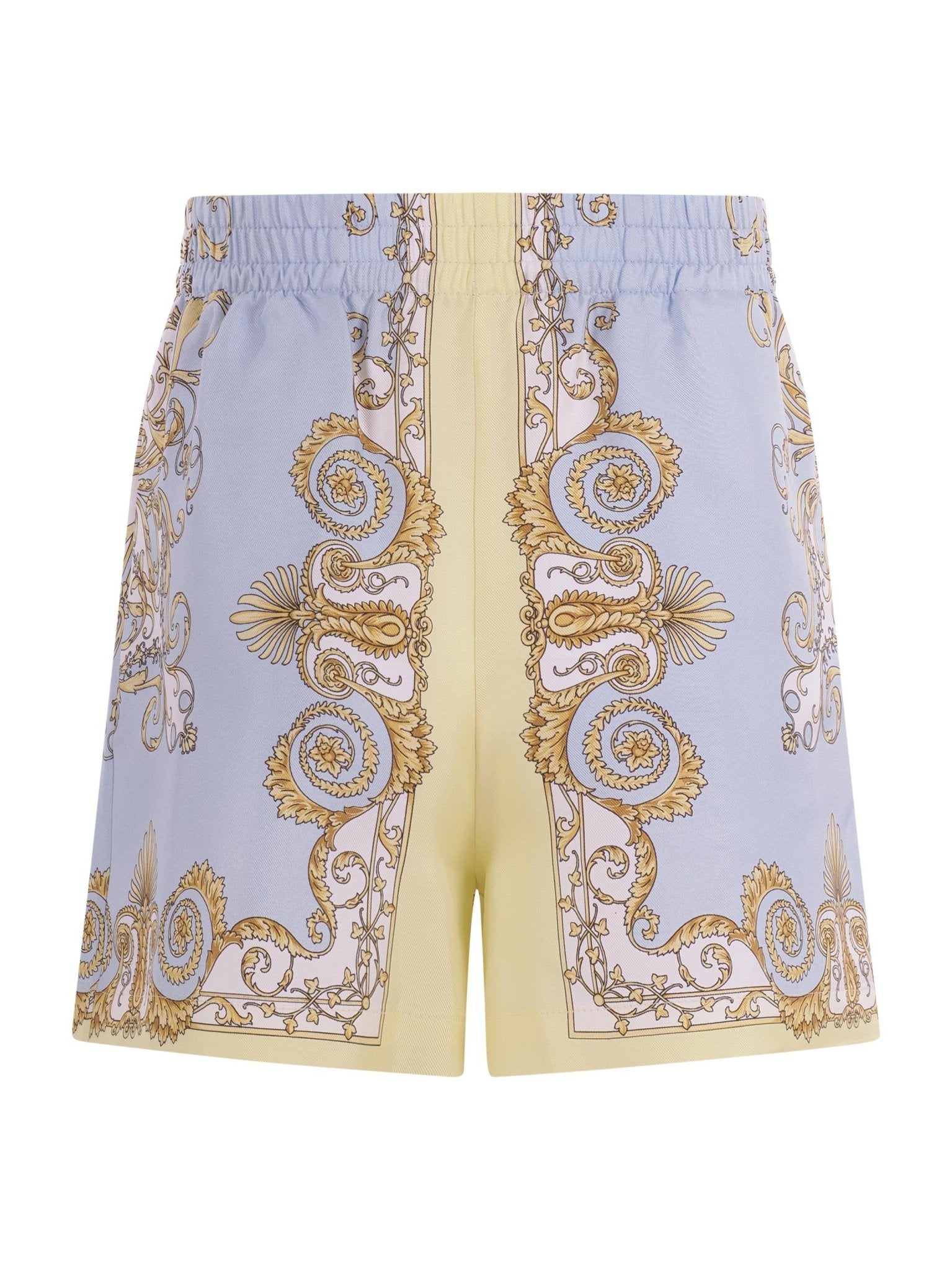 Shorts per neonato Versace Kids bianco con decorazioni oro - Rubino Kids