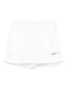 Shorts sportivi con logo per bambina MSGM Kids bianco con vita elasticizzata - Rubino Kids